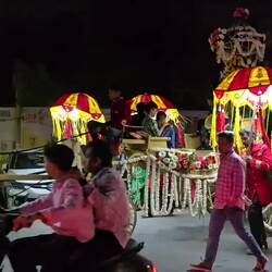 Groom's Wedding procession outside our hotel