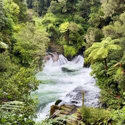 Another of the rapids we rode named the "Powerhouse" due to the left over power plant infrastructure