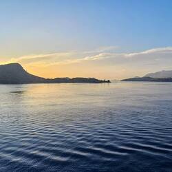 Sunrise as we arrive in Port Victoria, the capital of the Seychelles