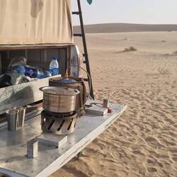 Frühstück im Windschatten