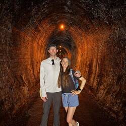 Inside the 1,100 meter tunnel