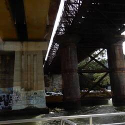 Bridges so low people had to come down from upper & lower thes mast