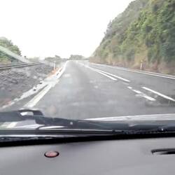 Even in rain, the scenery is beautiful; until a freight train intervenes. 😂