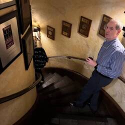 Handmade staircase to the Celler