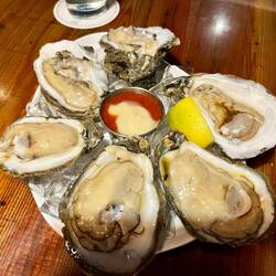 Raw oysters