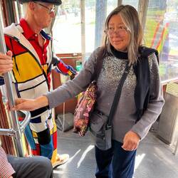 In the street car (St Charles Avenue)