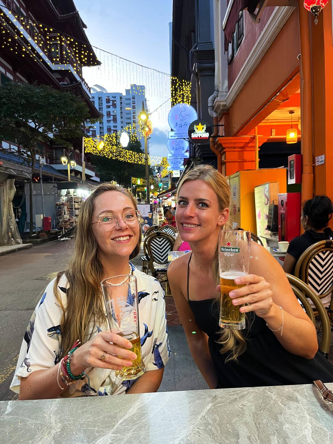 Chelsea and Anja in Chinatown