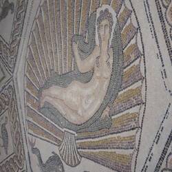 Roman mosaic of the birth of venus