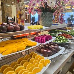 Hotel's complimentary breakfast.