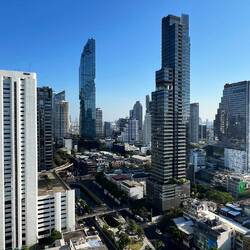 Blick aus unserem Hotelzimmer in Bangkok