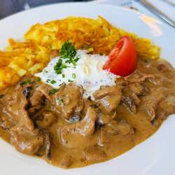 Kalbsgeschnetzeltes "Zürcher Art"