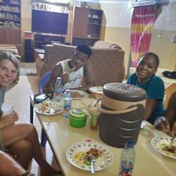 Abendessen mit unseren Gastgebern