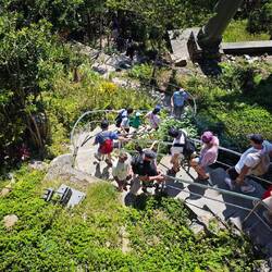 Weg zur Hängebrücke