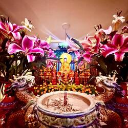 Altar at Buddhist monastery