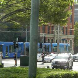 A Blue tram