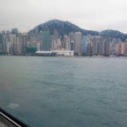 HK island appears out of the murk