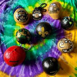 Decorated coconuts