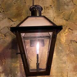 Gas lantern in the restaurant