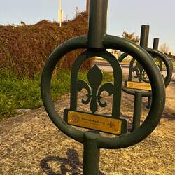 Bike racks with fleur de lys