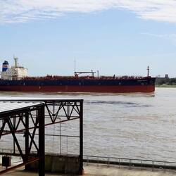 Ship on the Mississippi River