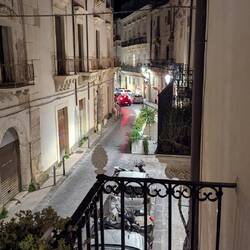 View from my balcony at night