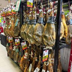 Jamon for sale in MAS grocery store