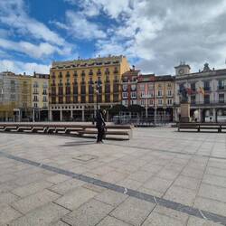 Plaza de Mayor, ganz anders als gestern in Salamanca.