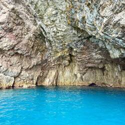 Such pretty water in the caves!