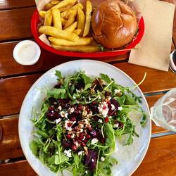 Dinner after a long hike day!