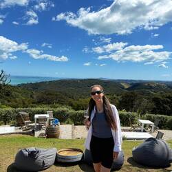 Chels loving the views from Batch!