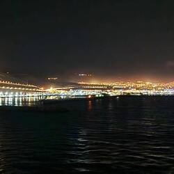 Die Bucht von Agadir am Abend