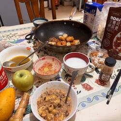 Chinesisches und deutsches Frühstück