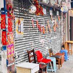 Wer saß hier?: Street Shot nahe der "Walled City"