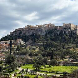 View of the Acropolis from the Temple of Zeus