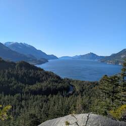 Aussicht auf eine Pazifikbucht