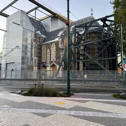 Cathedral under repair after earthquake
