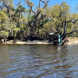 Some fun water slides and swing ropes.