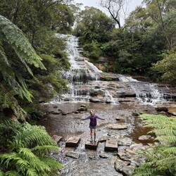 The first waterfall we found - that start of Katoomba Falls