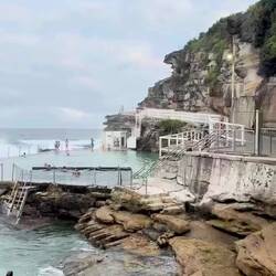 Another of the stone pools fed by the ocean, this one was public access!