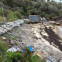 We saw many areas where boated were stored in this fashion