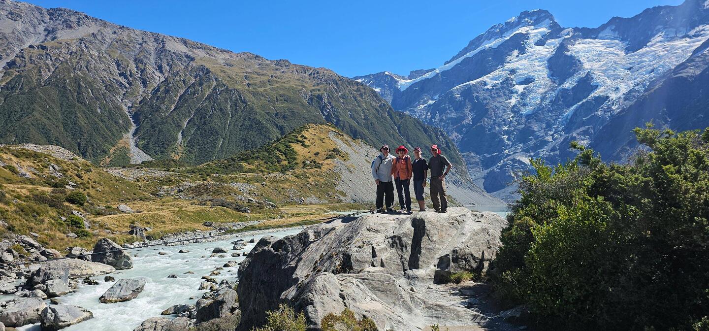 The Jones & Westlunds anticipating a beautiful hike.