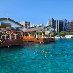 The fancy new docks in Malé