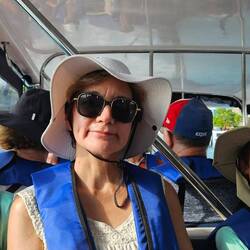 Aboard the speedboat before we really got going