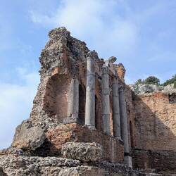 Inside the Roman amphitheater