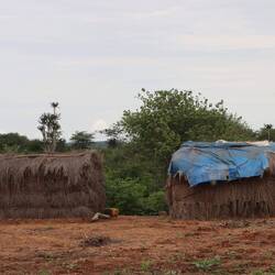 Es gibt auch hier noch Strohhütten...