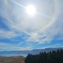 And then we looked 'up' -- this is an optical phenomenon called a 'solar halo'. Our first!