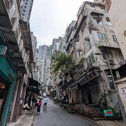A typical Hong Kong back street