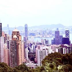 Stunning view from the top of Victoria Peak