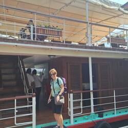 Boarding the boat