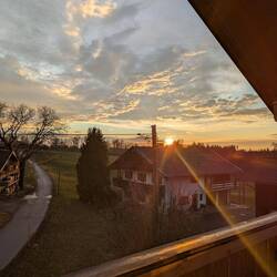 Sonnenuntergang auf dem Balkon